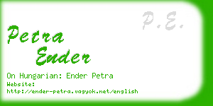 petra ender business card